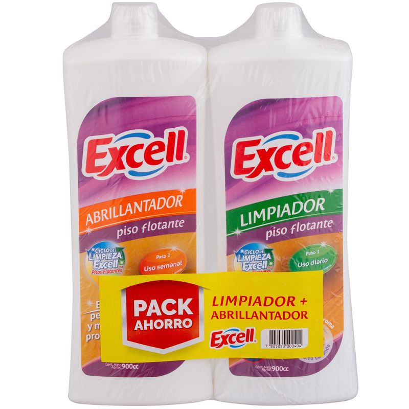 EXCELL - kit de limpiador + abrillantador para piso flotante