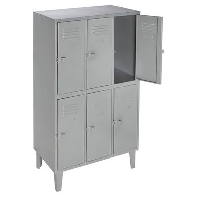 Locker acero 6 puertas con portacandado