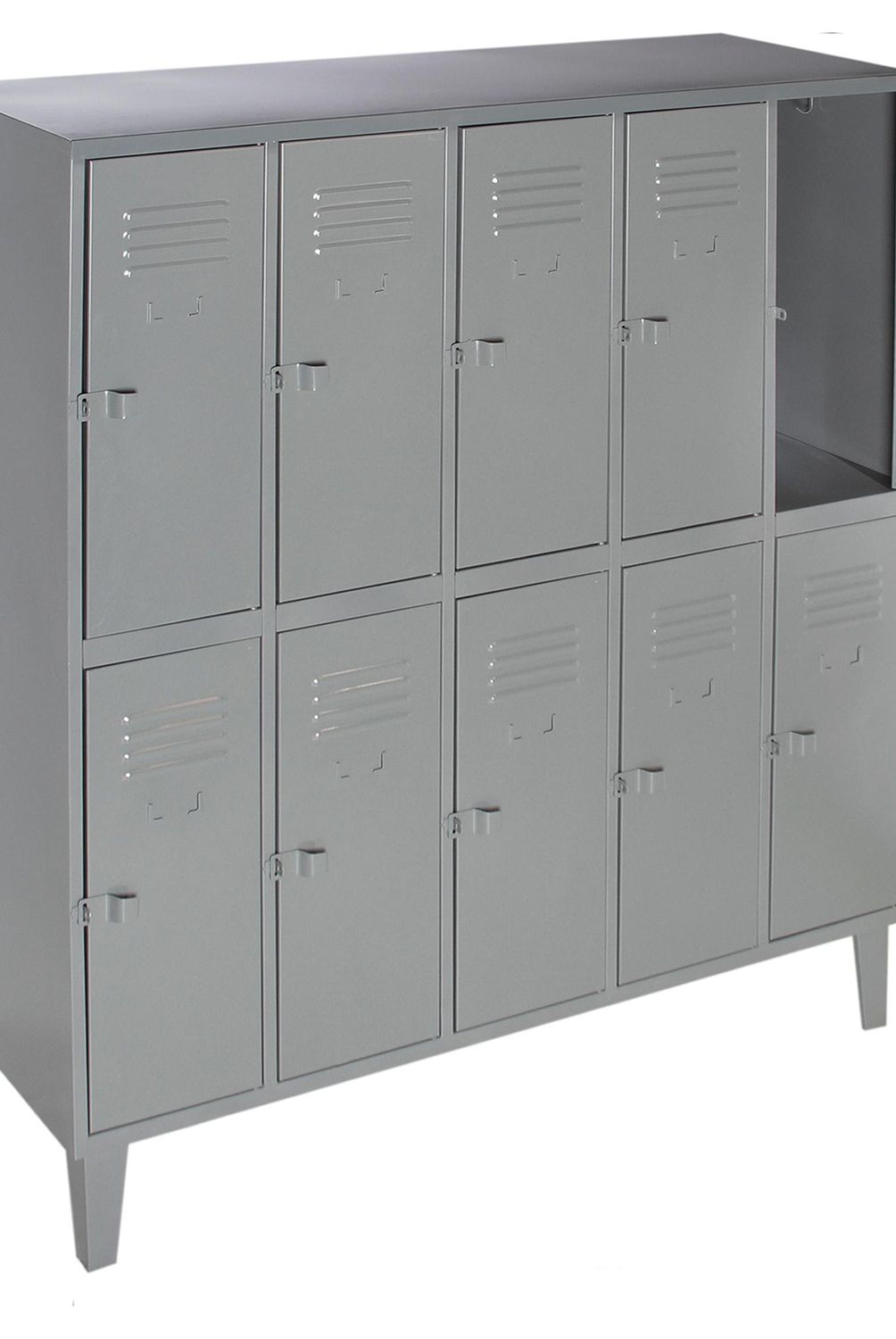 MOVILOCKERS - Locker con Portacandado 10 Puerta(s) 138x170x50 cm Gris