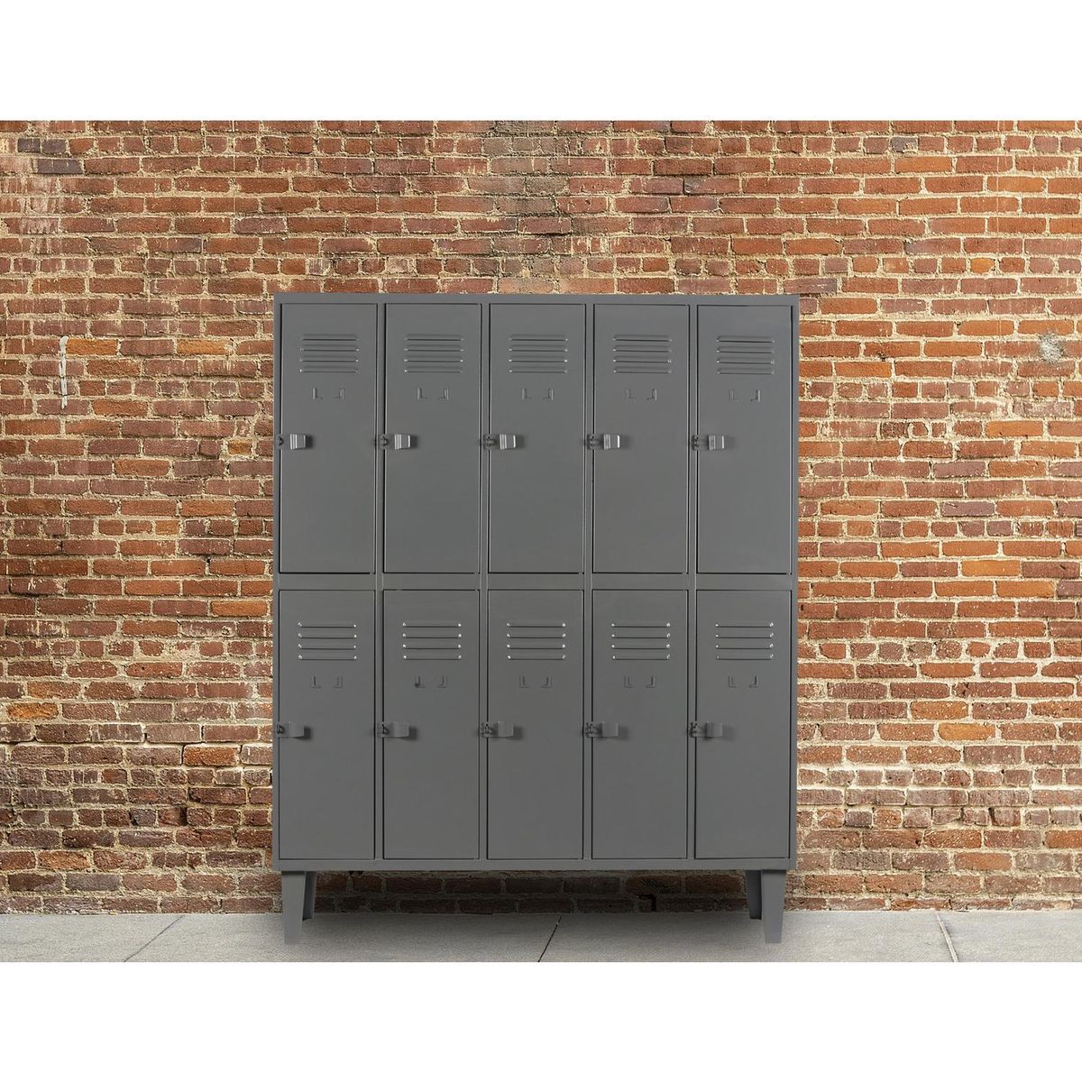 MOVILOCKERS - Locker con Portacandado 10 Puerta(s) 138x170x50 cm Gris