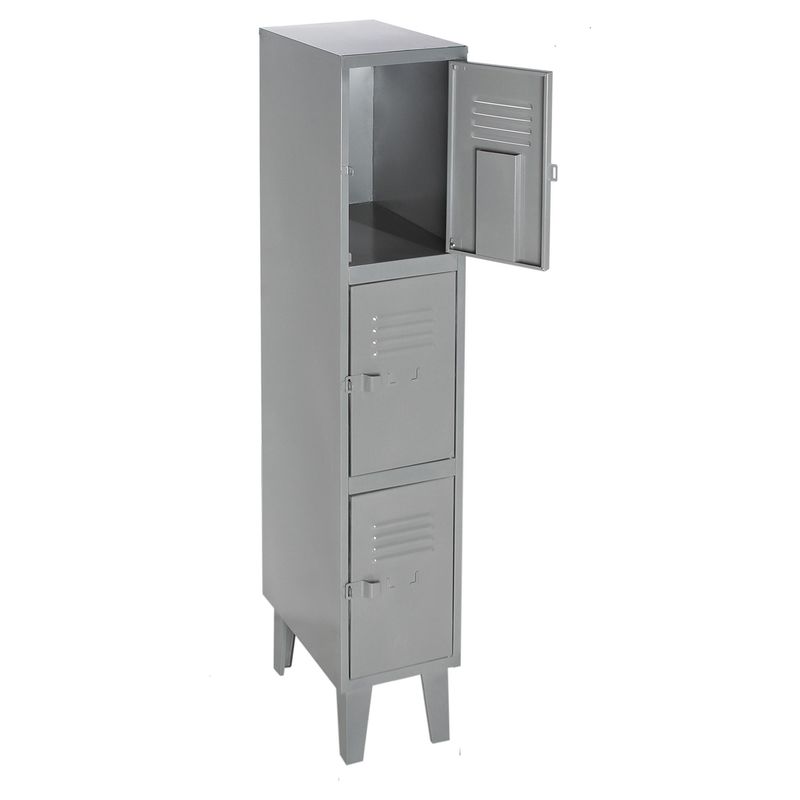 MOVILOCKERS - Locker con Portacandado 3 Puerta(s) 31x170x50 cm Gris