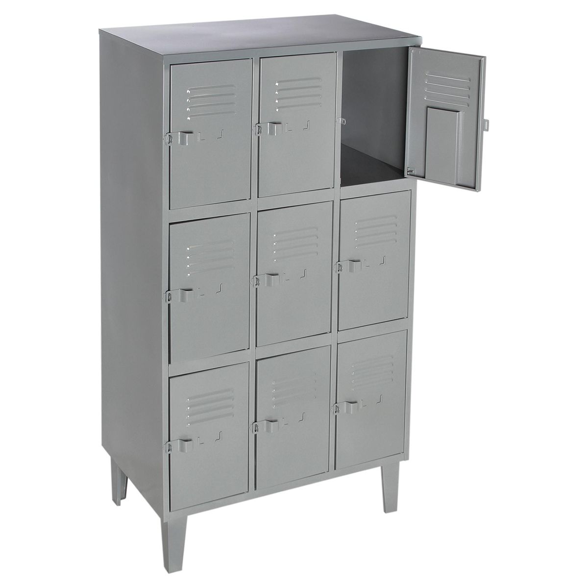 MOVILOCKERS - Locker con Portacandado 9 Puerta(s) 83x170x50 cm Gris