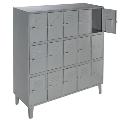 Locker acero 15 puertas con portacandado