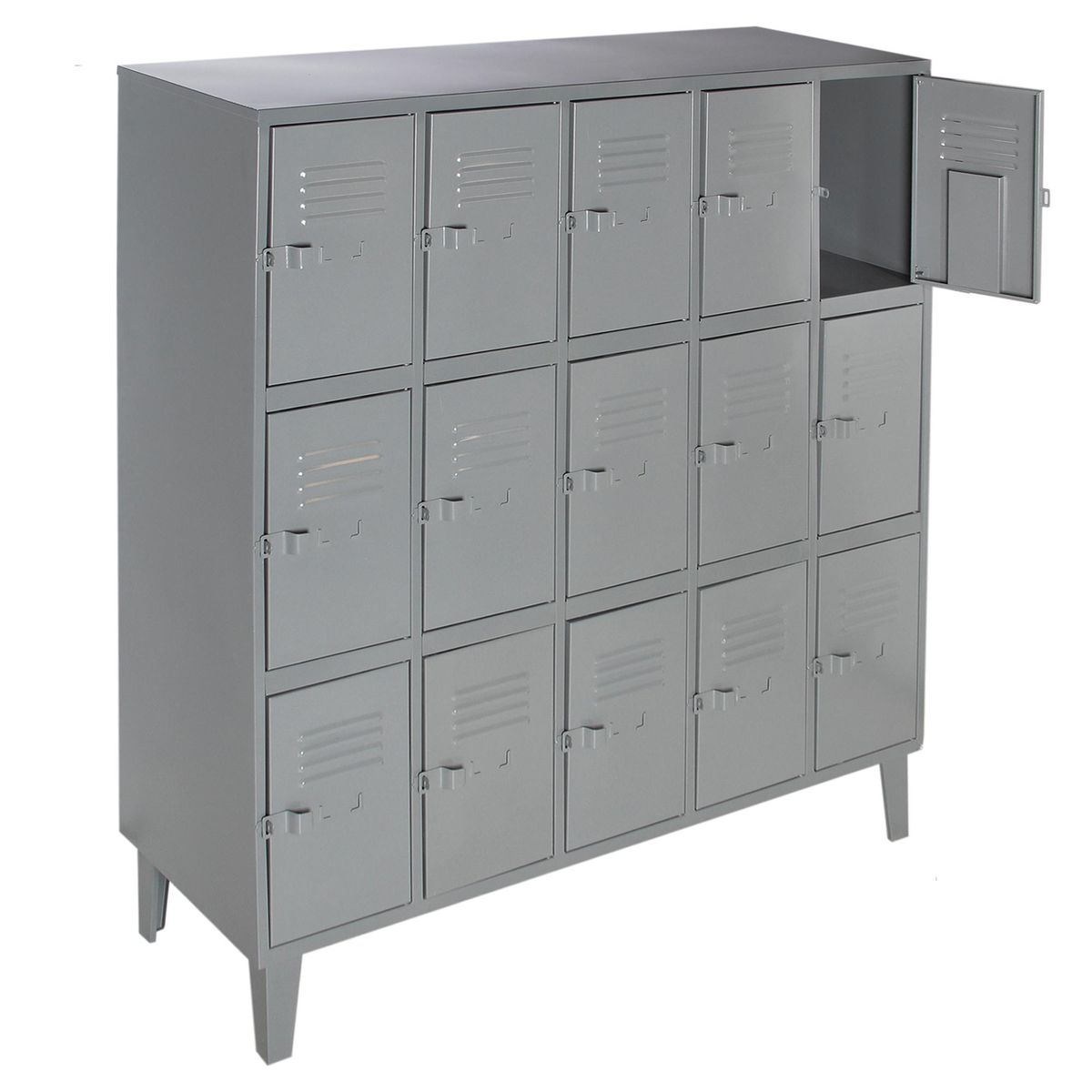 MOVILOCKERS - Locker con Portacandado 15 Puerta(s) 138x170x50 cm Gris