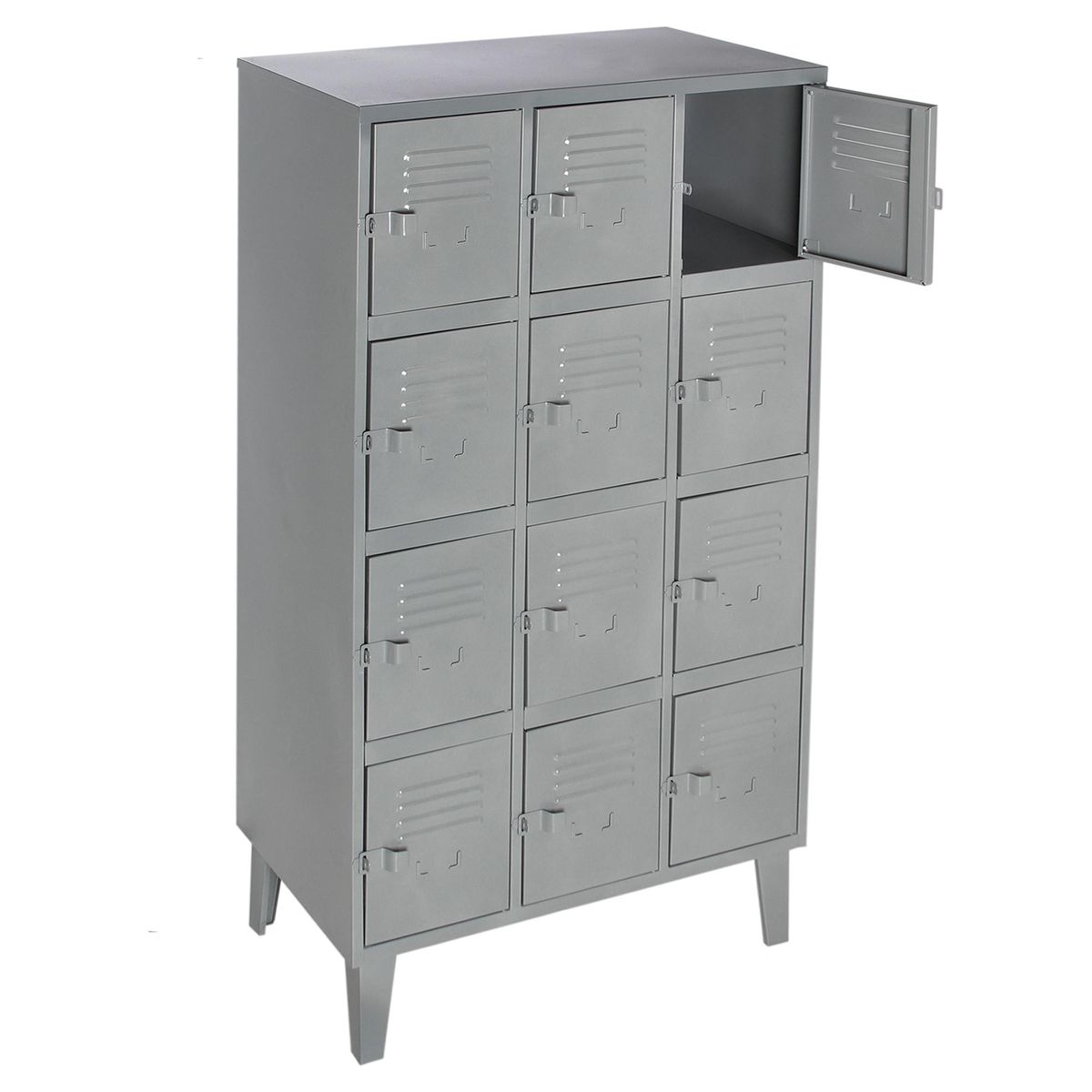 MOVILOCKERS - Locker con Portacandado 12 Puerta(s) 83x170x50 cm Gris