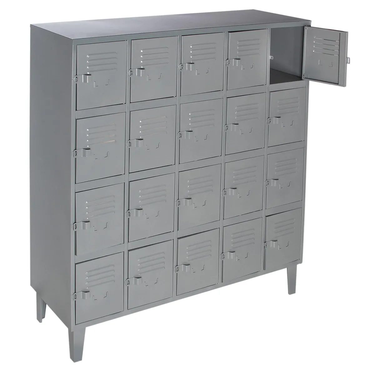 MOVILOCKERS - Locker con Portacandado 20 Puerta(s) 138x170x50 cm Gris