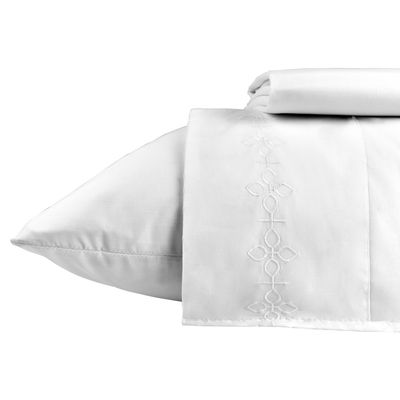 Imagen 2 del producto Sábana Borderie 144 Hilos Blanca