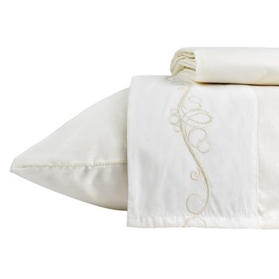 Imagen 2 del producto Sábana Broderie 144 Hilos Beige