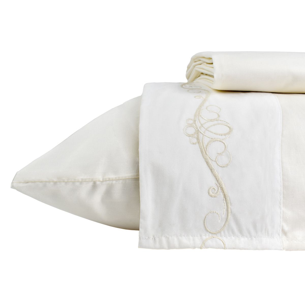 LOURDES - Sábana Broderie 144 Hilos Beige