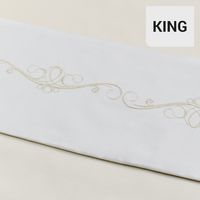 Sábana Broderie 144 Hilos Beige