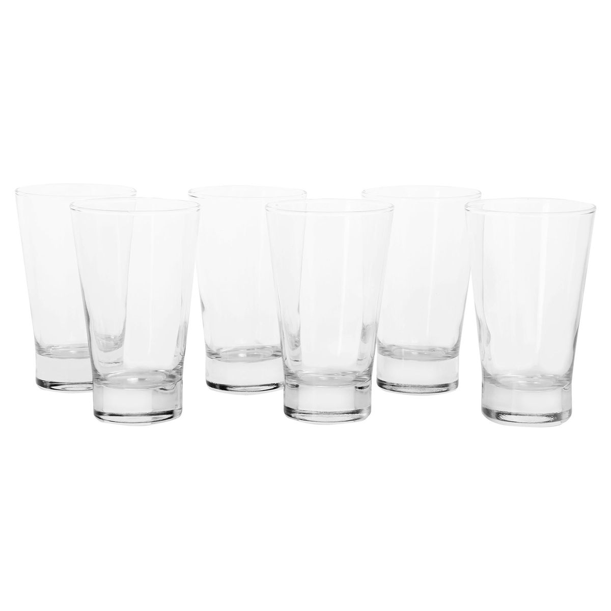JUST HOME COLLECTION - Set 6 Vasos Alto de Vidrio 347 ml Transparente