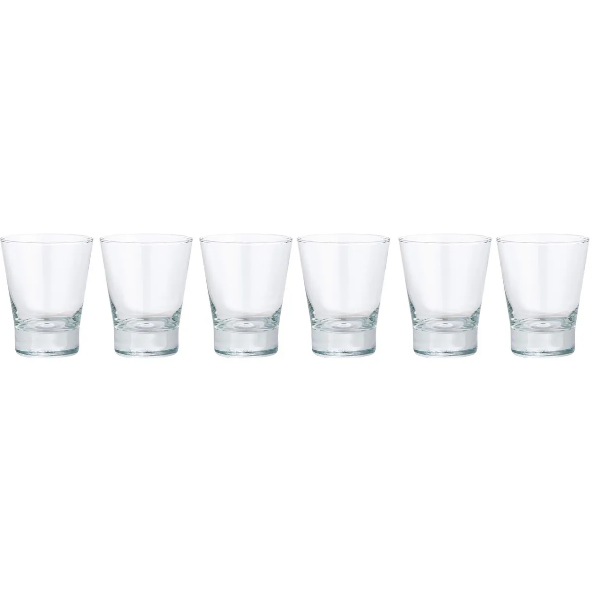 JUST HOME COLLECTION - Set 6 Vasos Bajo de Vidrio  Transparente