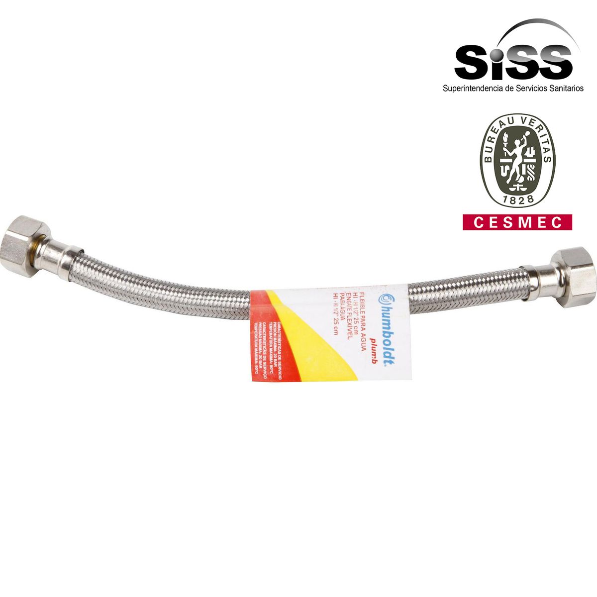 HUMBOLDT - Flexible agua 1/2" HI-HI 25 cm