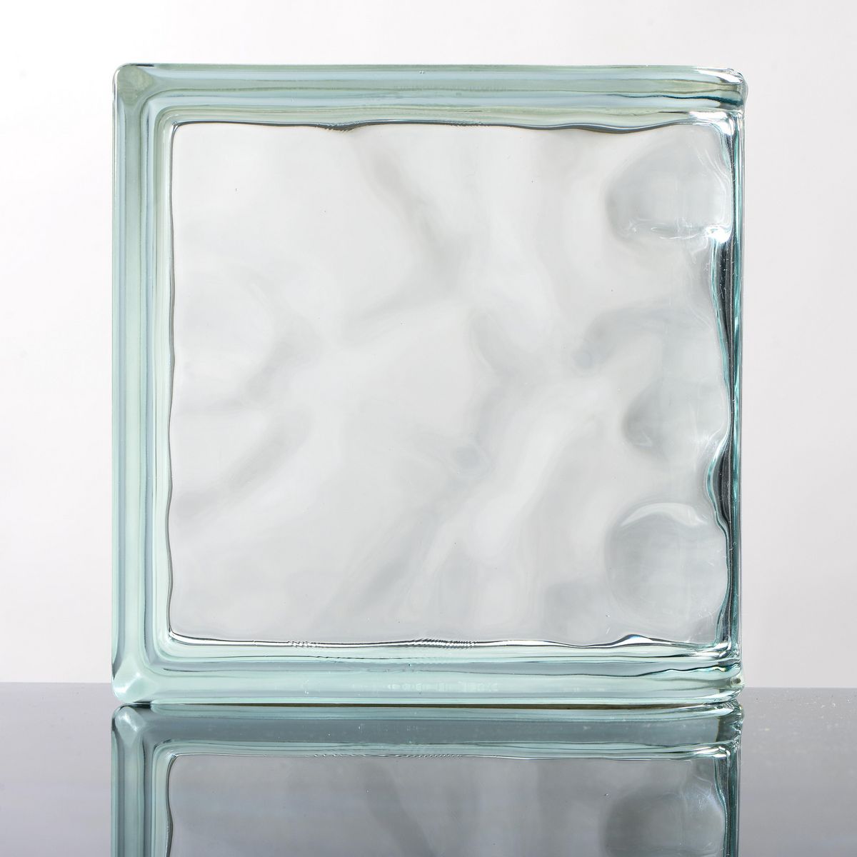 HOLZTEK - Bloque Vidrio Terminación Curva Tranparente 19x19x8 cm 80002-EB