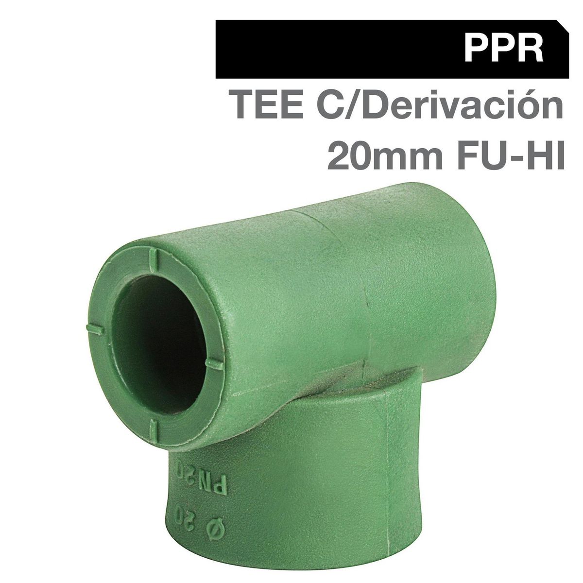 VINILIT - Tee c/derivación PPR FU-HI 20mm x 1/2" 1u