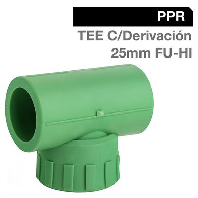 Tee c/derivacin PPR FU-HI 25mm x 1/2