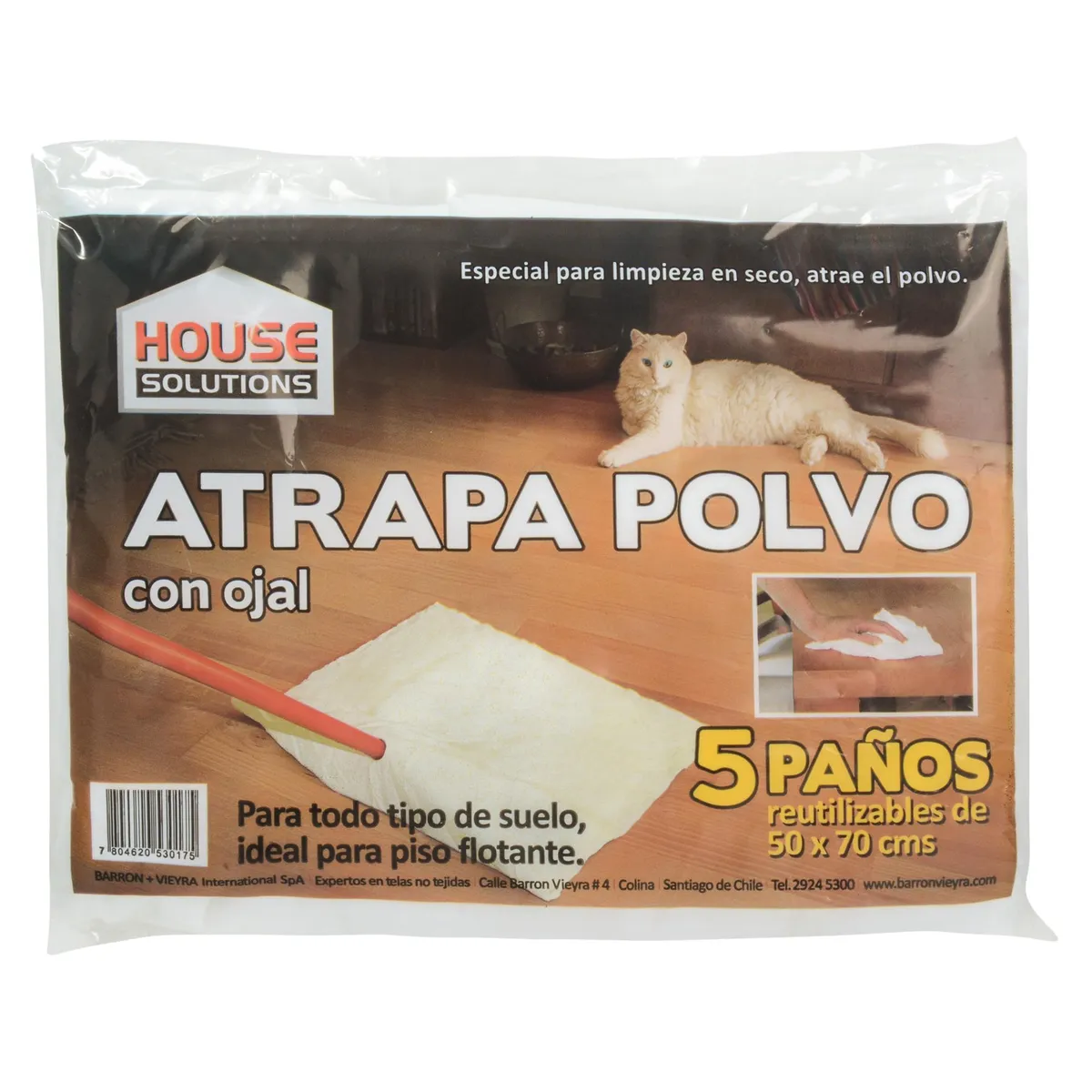 HOUSE SOLUTIONS - Pack de 5 Paños Atrapapolvo House Solutions 50x70 cm