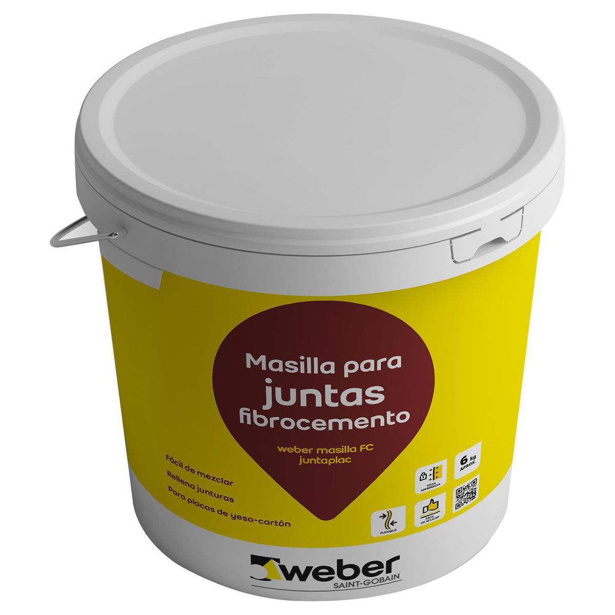 WEBER - 6 kilos Masilla para junturas de fibrocemento en pasta.