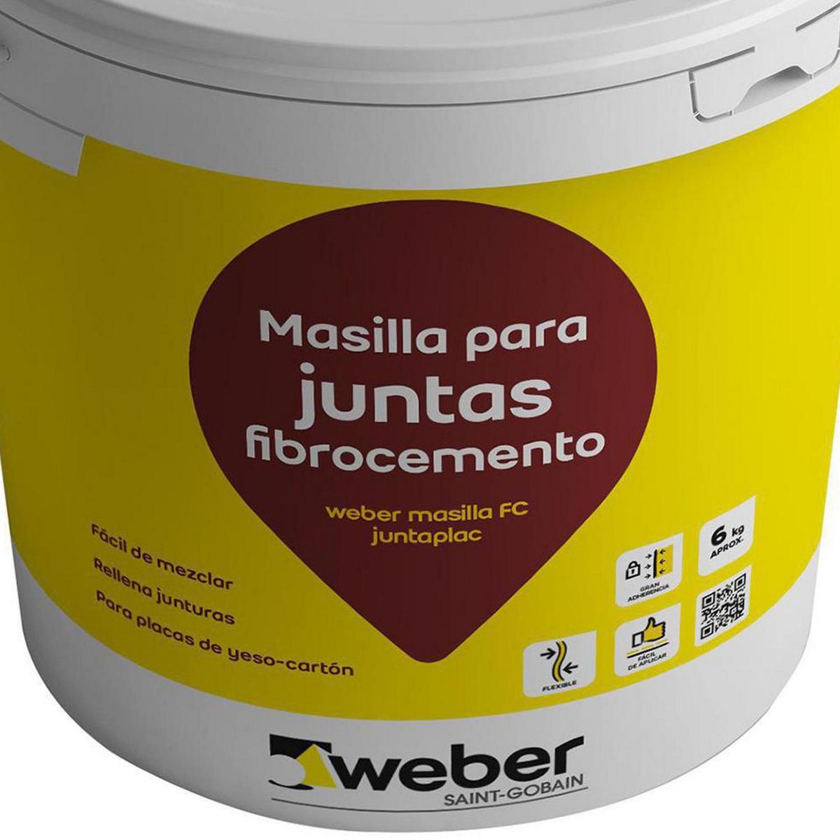 WEBER - 6 kilos Masilla para junturas de fibrocemento en pasta.