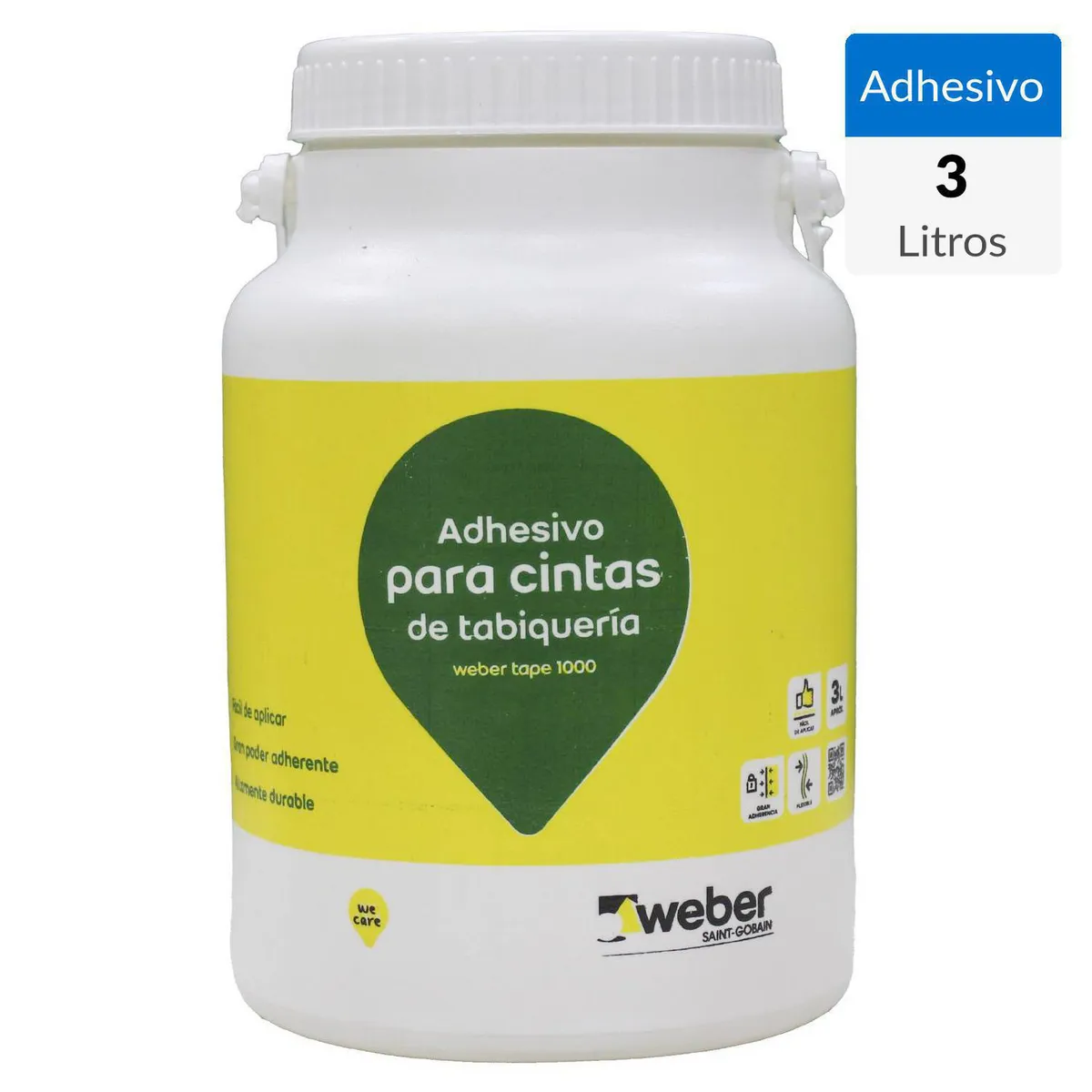 WEBER - 3 litros Tape 1000 pasta adhesiva para junturas