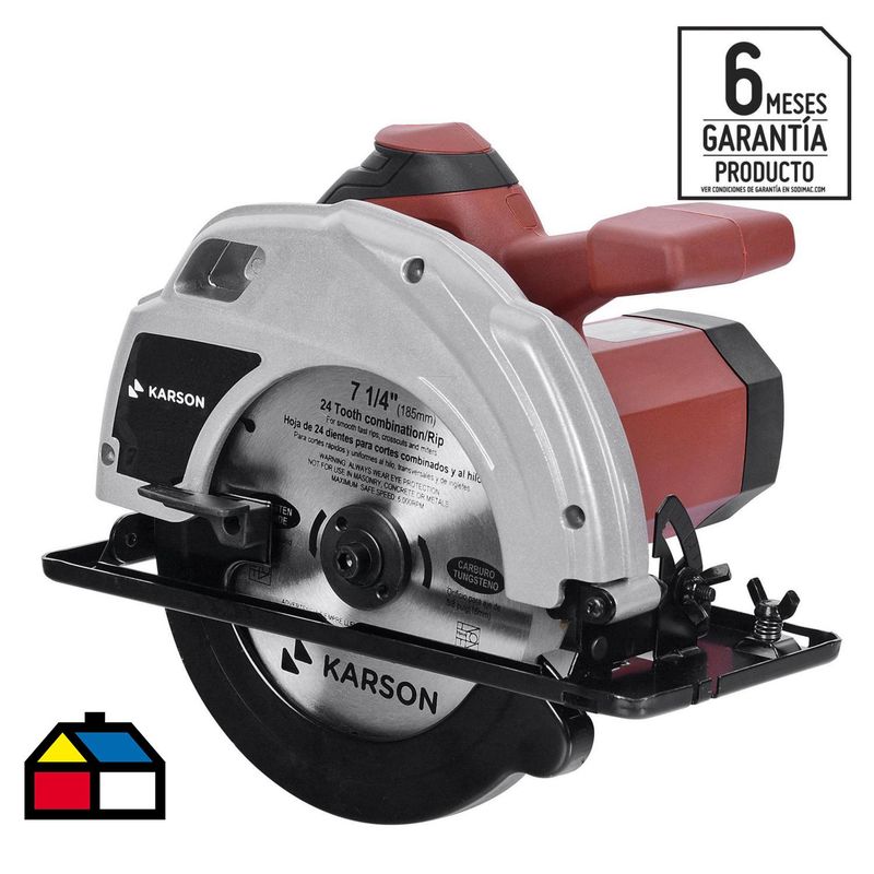 KARSON - Sierra circular eléctrica 7 1/4" 1200W