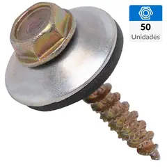 FIXSER - Tornillo Autoperforante Cabeza Hexagonal Madera 1 " 20 mm 50 Unidades