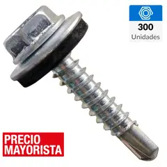 MAMUT - Tornillo Autoperforante Cabeza Hexagonal Metal 1 " 10 mm 300 Unidades