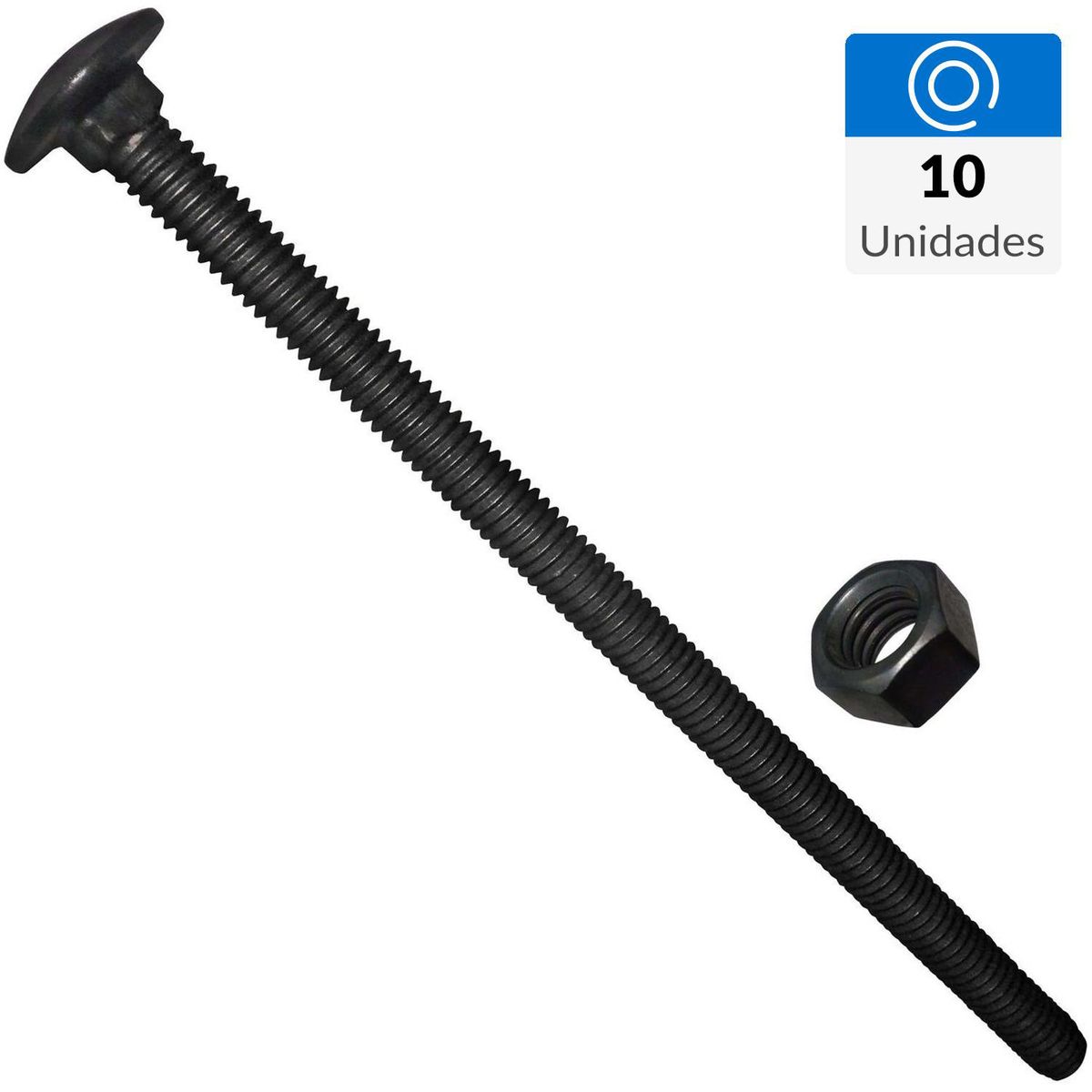 FIXSER - Perno coche con tuerca 5/16"x6" 10 unidades