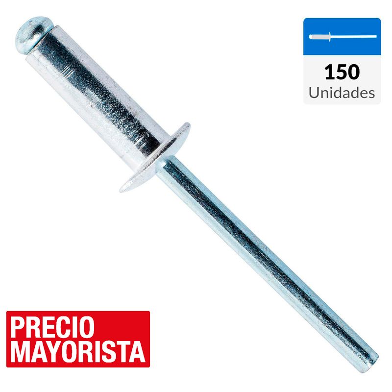 MAMUT - Remache tipo pop 4,8x15 mm 150 unidades