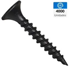 FIXSER - Tornillo Autoperforante Cabeza Phillips Yeso-Cartón 4 " 6 mm 4000 Unidades
