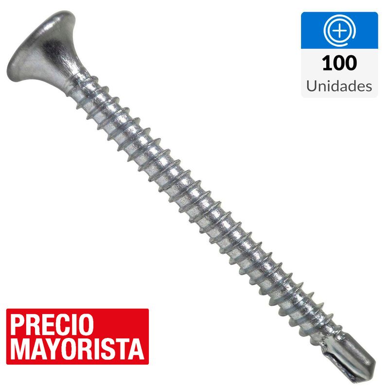 MAMUT - Tornillo Autoperforante Cabeza Phillips Yeso-Cartón 2 " 6 mm 100 Unidades