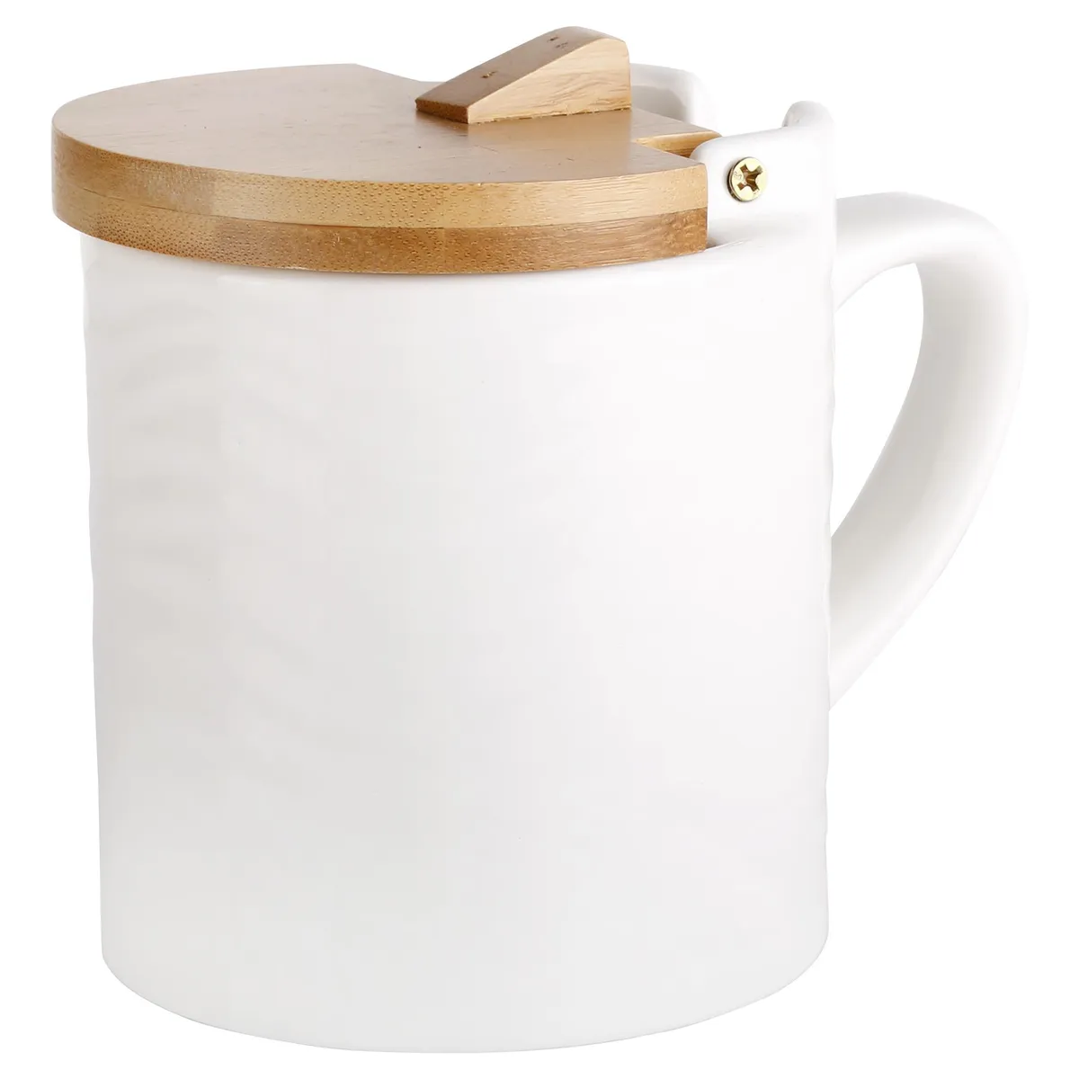 JUST HOME COLLECTION - Salero Cerámico con Tapa Just Home Collection Blanco 12x9 cm