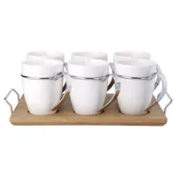 Set 6 Tazas 240 ml Porcelana Blanco