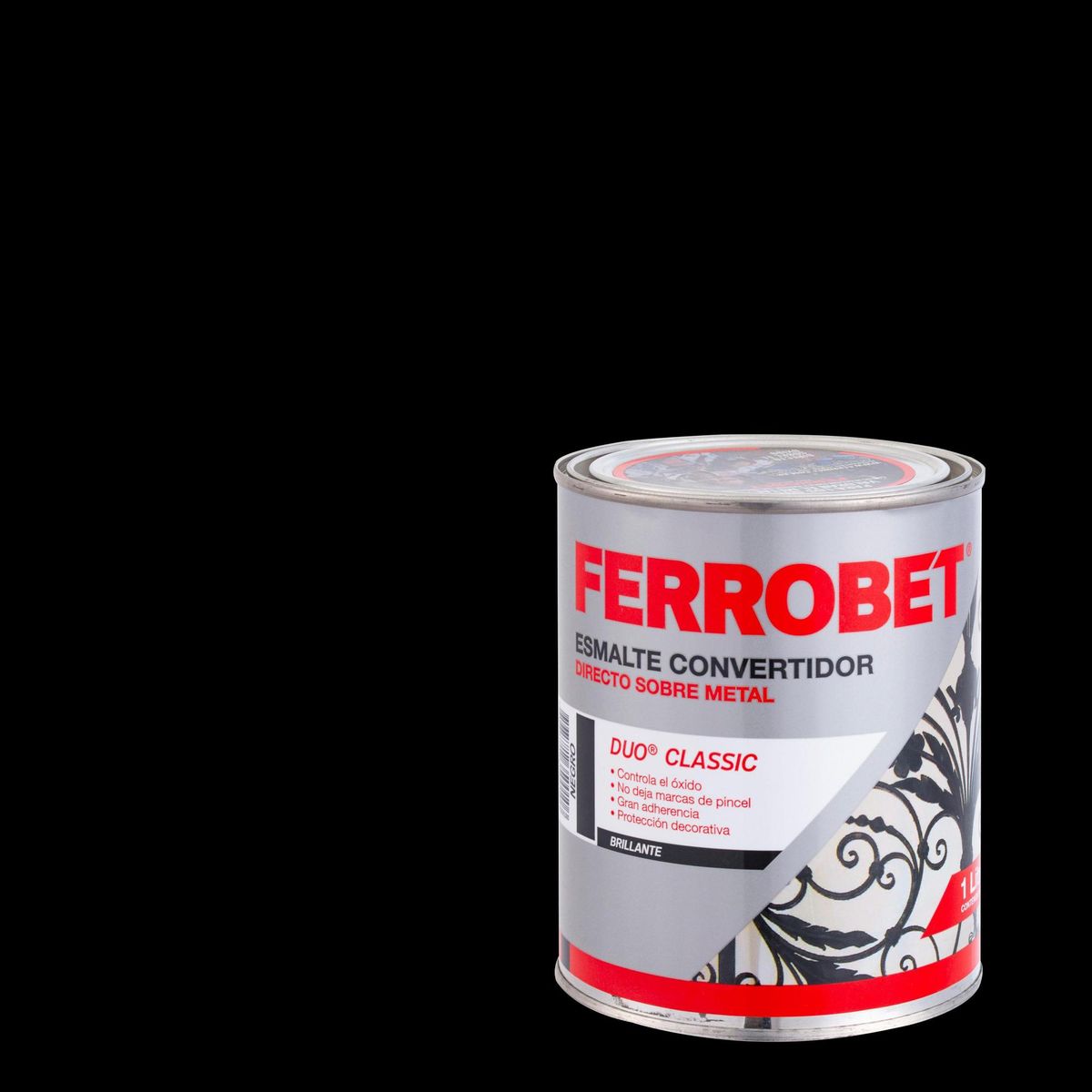 PETRILAC - Esmalte Convertidor Duo Classic Tarro 1 l Brillante Negro