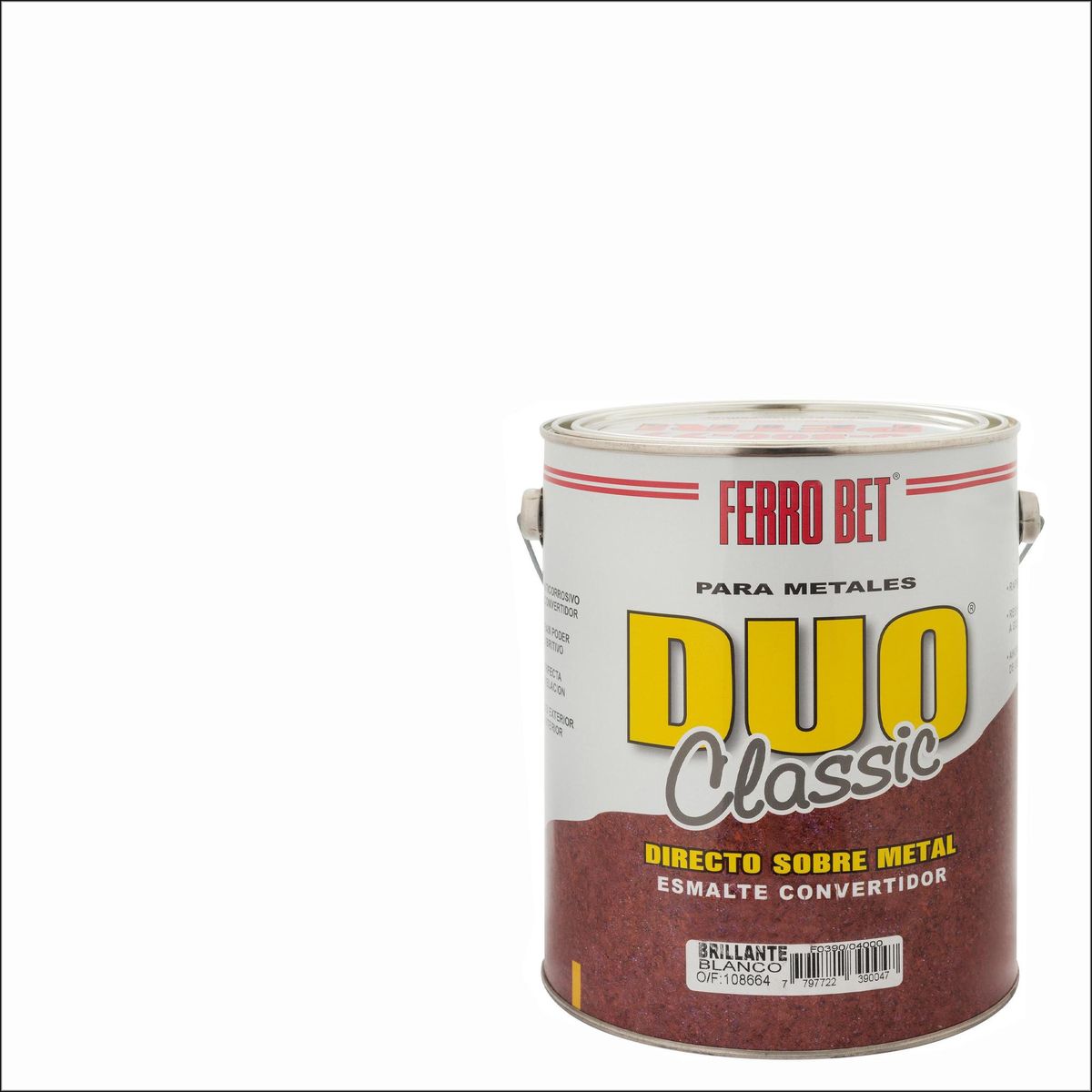 PETRILAC - Esmalte Convertidor de Óxido Duo Classic Lata 4 l Brillante Blanco