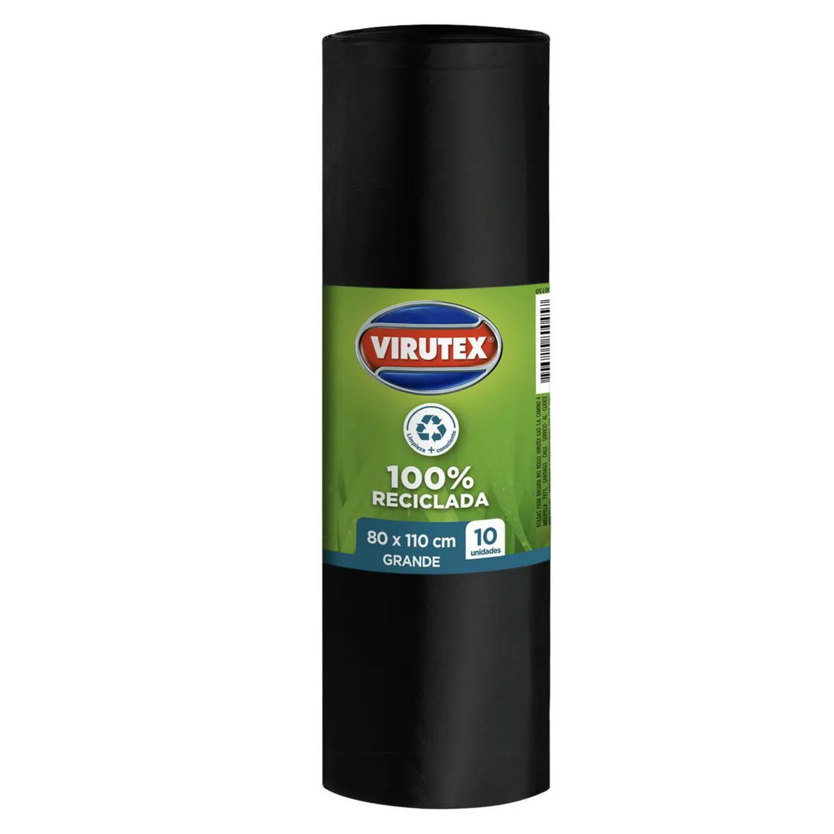 VIRUTEX - Bolsa de Basura Grande 80x110 cm 120 Litros 10 unidad(es)