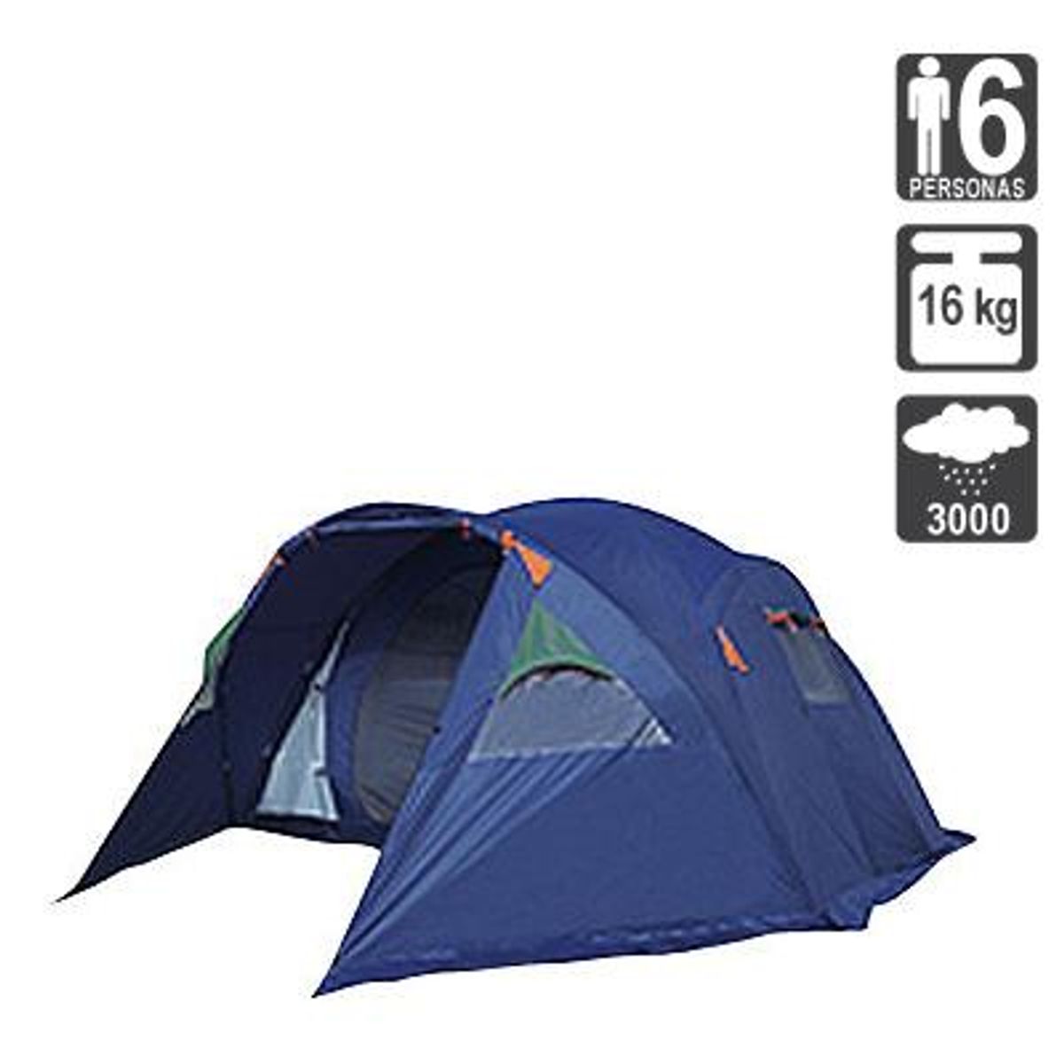 DOITE - Carpa Camping Lodgevella 6 Personas Azul
