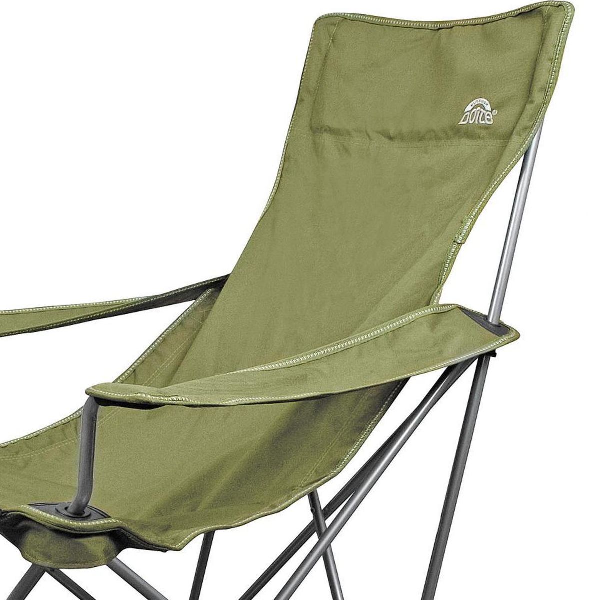 DOITE - Silla Plegable con Apoya Pies 54x120x120 cm Verde Oliva