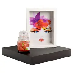 JUST HOME COLLECTION - Repisa Mural MDF 1 Nivel(es) 25x25x25 cm Chocolate