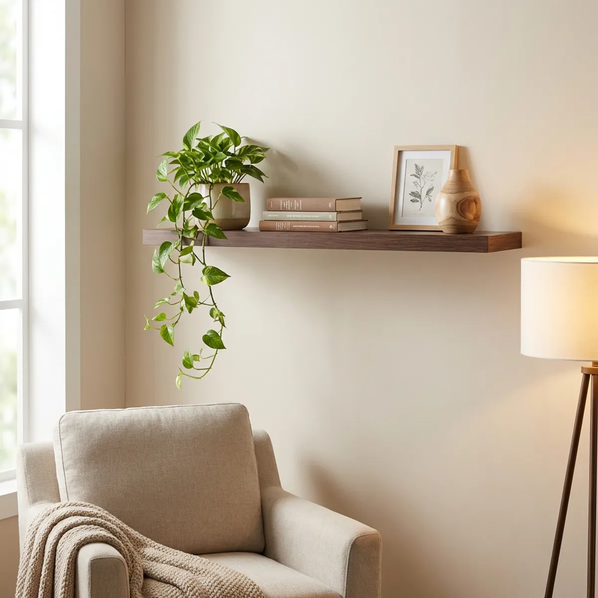 JUST HOME COLLECTION - Repisa Melamina 1 Nivel(es) 120x3.8x25 cm Chocolate