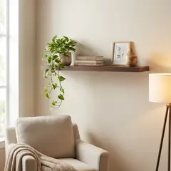 JUST HOME COLLECTION - Repisa Melamina 1 Nivel(es) 120x3.8x25 cm Chocolate