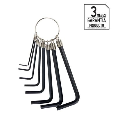 Set de llaves hexagonales 8 unidades