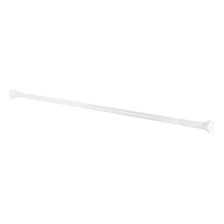 Barra Cortina Baño Extensible 110 a 200cm Aluminio Blanca