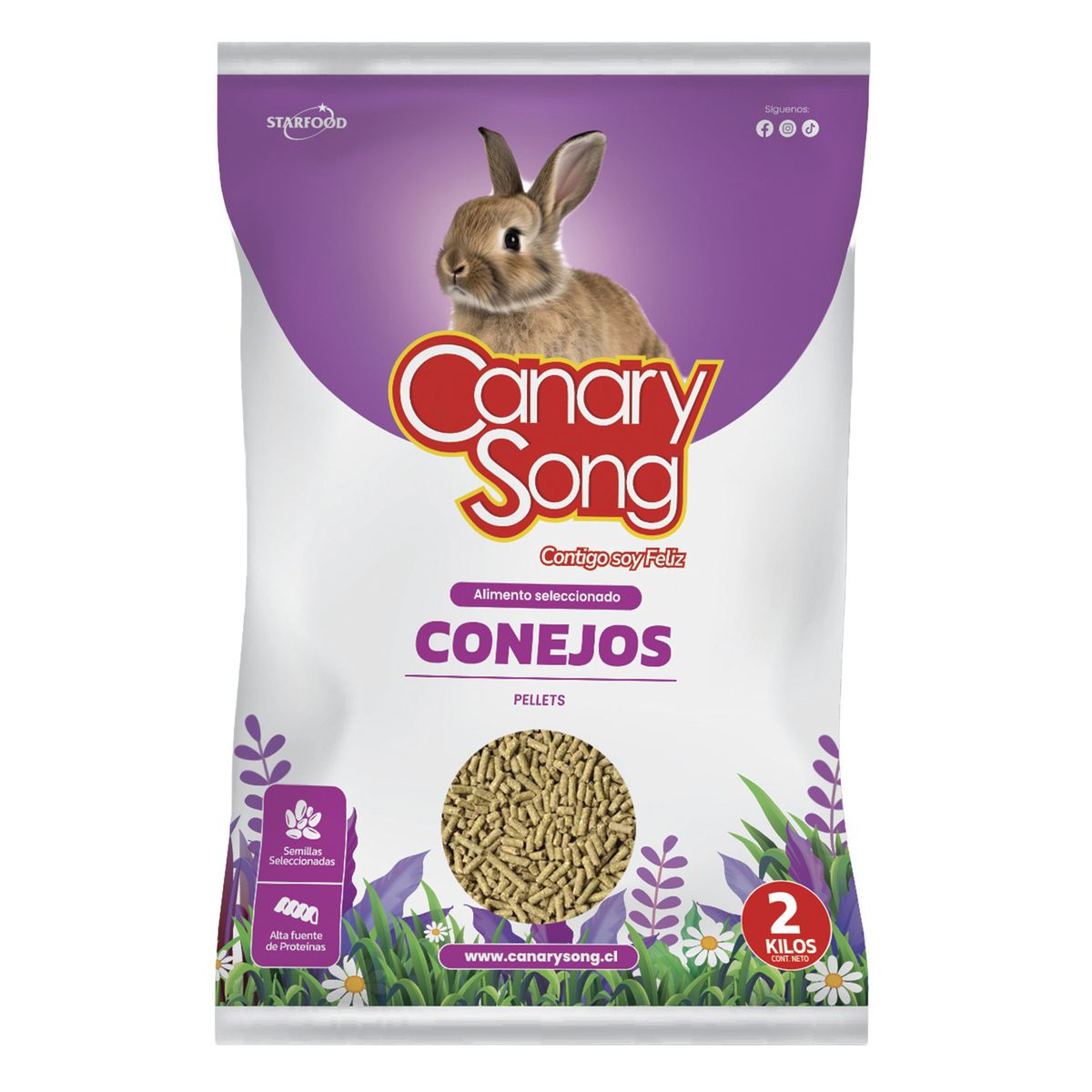 CANARY SONG - Alimento para Conejo Adulto Alfalfa/Afrechillo/ avena 2 kg