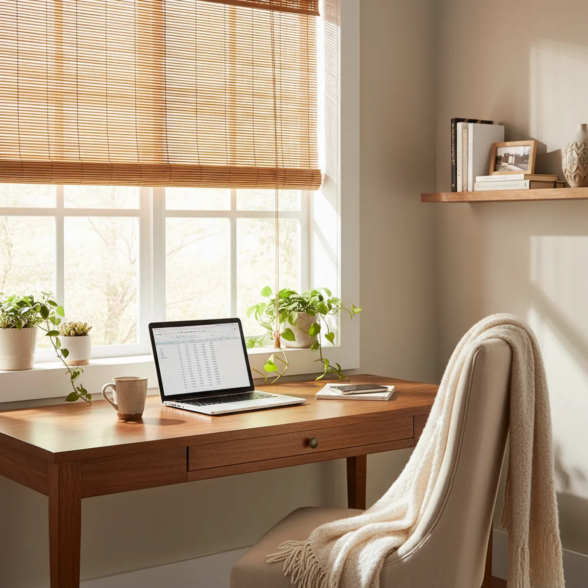 JUST HOME COLLECTION - Cortina Roller Bambú Café