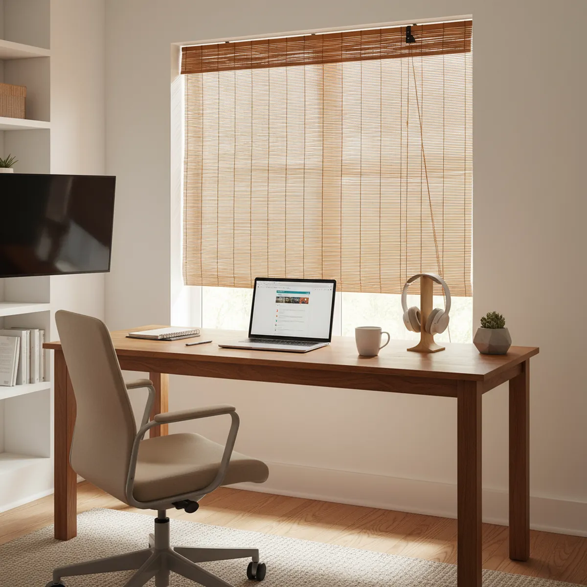 JUST HOME COLLECTION - Cortina Roller Bambú Café