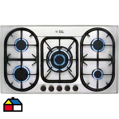 Encimera a gas 5 quemadores silver
