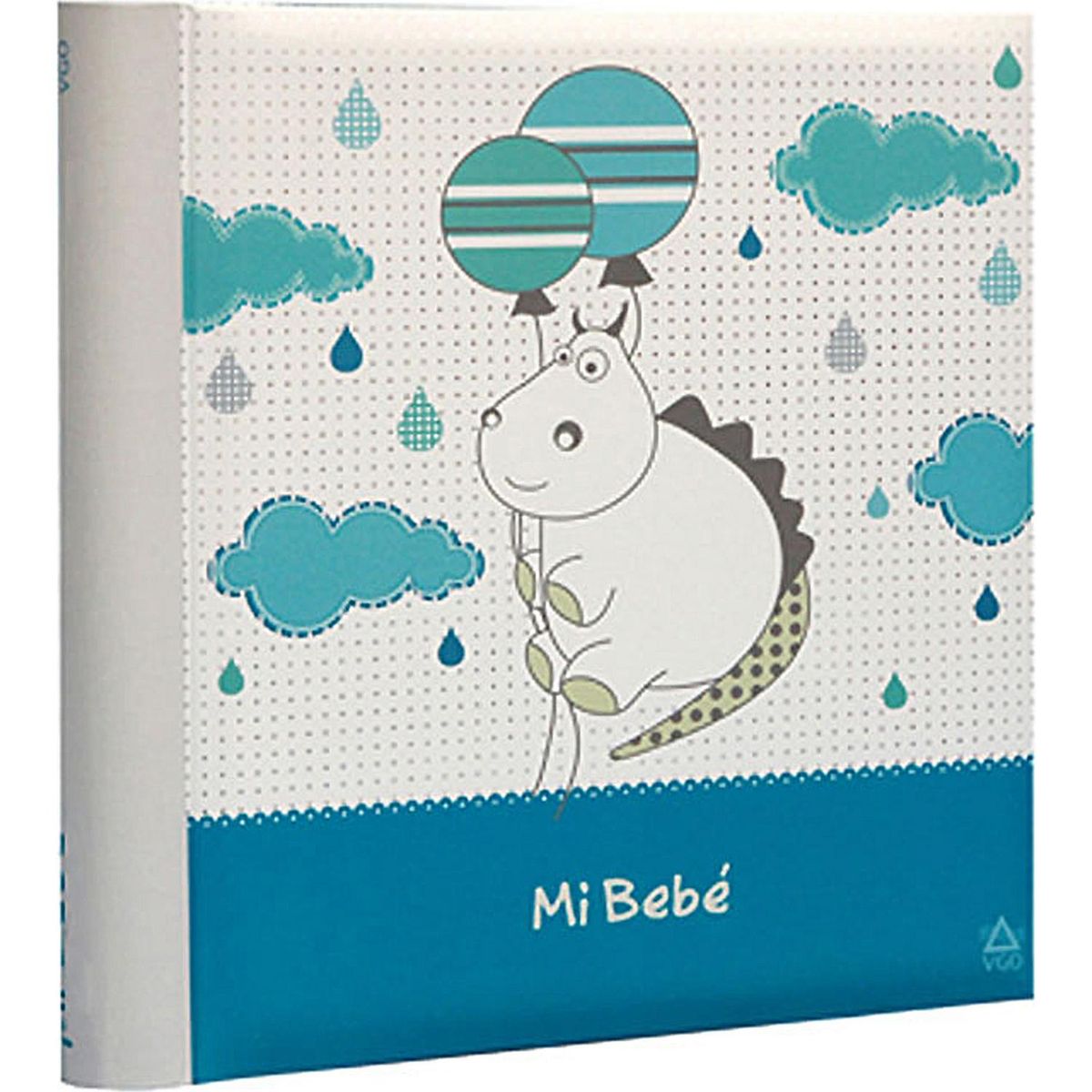 VGO - Album de fotos Dinosaurio Infatil 13x19 cm 200 fotos azul