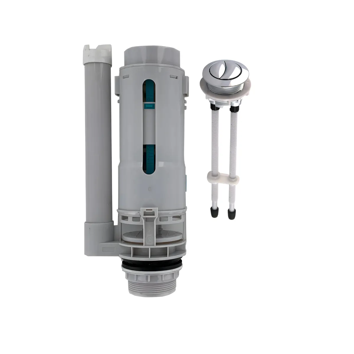 CORSOVAL - Valvula Descarga Wc de 2 Etapas con Botón Cromado