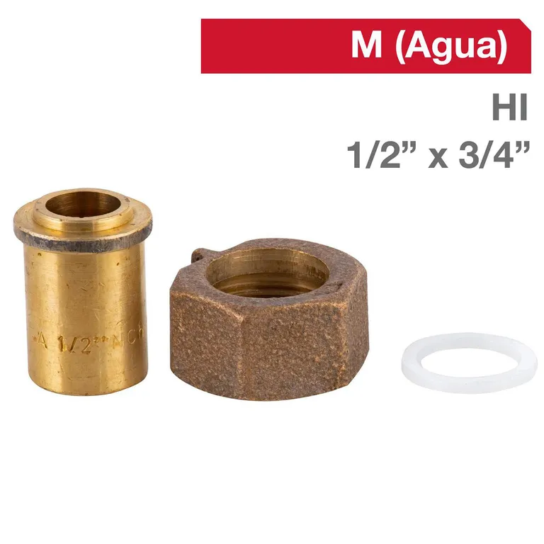 Conjunto Pitón Con Tuerca 1/ 2"X3/ 4"